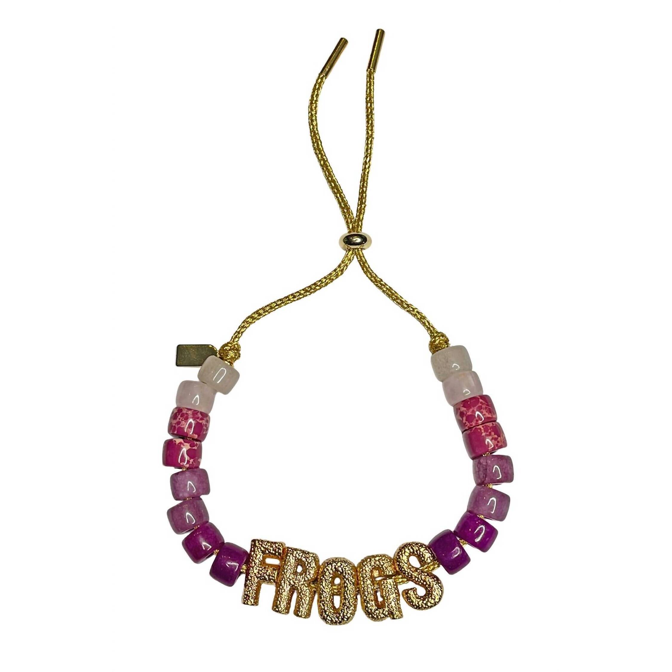 New Lucky Star Jewels Women's Eye Candy Frogs Id Bracelet In Purple